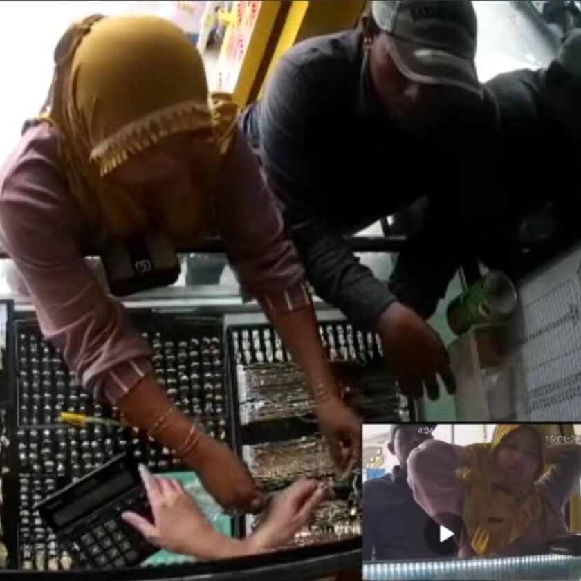 pria dan wanita kompak curi emas