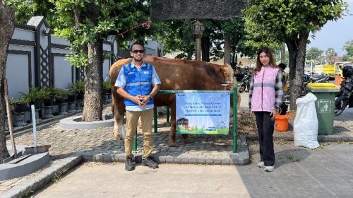 Penyerahan Hewan Kurban di Masjid Agung Tuban dari PLN Nusantara Power Tuban